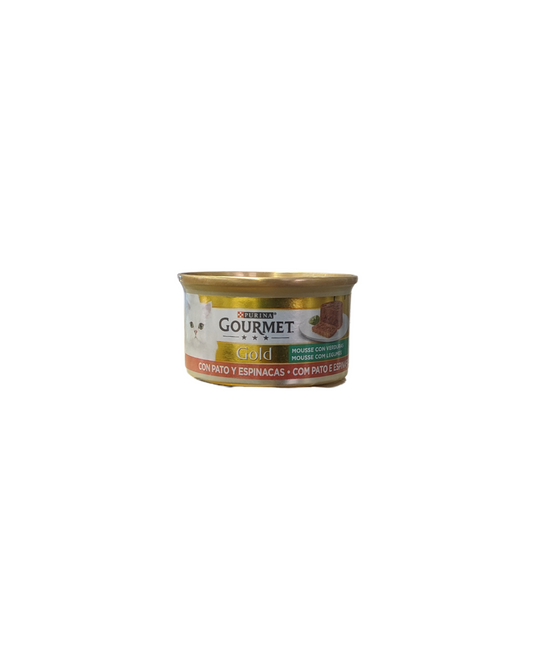 Purina Gourmet Gold Mousse Pato y Espinacas 85g